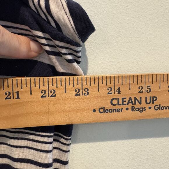 Zenergy Chico’s Maxi Dress Women XL (3) Blue White Stripe Nautical Sailor Cruise - Picture 11 of 15